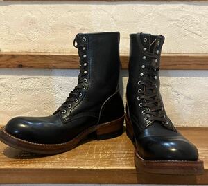 ADDICT CLOTHES アディクトクローズ　　　レースアップブーツ AD-S-02 RACE-UP BOOTS BLACK size9 茶芯　　極美品