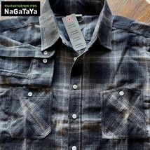 BIKERスタイル OMBRE CHECK SHIRTS オンブレチェックシャツ ブラック XLサイズ 格子柄 バイカー系 ストリート系 モーターサイクル_画像7