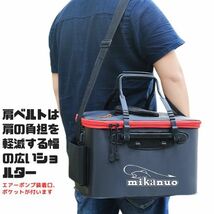 釣りバケツ バッカン フィッシュバッカン サイズ45cm 屋外折りたたみ コンパクト キャンプ アウトドア EVA製 ポータブル 水中ポンプ未付属_画像2