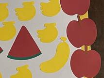 壁面飾り☆食育 フルーツ 盛り合わせ　リンゴ ばなな すいか ☆保育園保育所幼稚園施設等♪_画像2