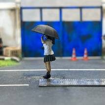 【TM-078】1/64 スケール 傘をさす女子高生 フィギュア ミニチュア ジオラマ ミニカー トミカ_画像2