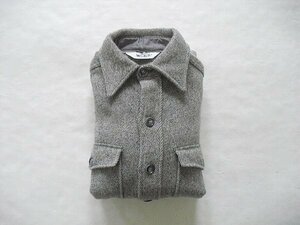 Woolrich Wool Shirt（1970年代）ウールリッチ　ウールシャツ　Made in U.S.A.　ミックスグレー　＠M　ヘリンボーン　ヴィンテージ　美USED