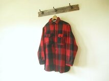 Woolrich Wool Shirt（1970s） ウールリッチ　ウールシャツ　Made in U.S.A.　赤黒　肉厚ボディ　極厚　＠Mサイズ　美USED　ヴィンテージ_画像5