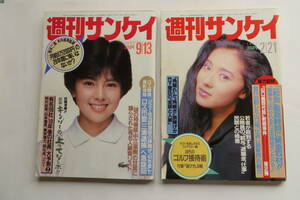 5531 週刊サンケイ 2冊セット　1984年9/13号、1985年2/21号　山口組 竹下登 沢口靖子 クラッシュギャルズ 傷み有 最終出品