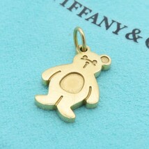 【送料無料】 極希少 美品 Tiffany&Co. ティファニー イエロー ゴールド ベア ハグ ネックレス トップ AU750 K18 hug チャーム HJ50_画像1