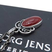 【送料無料】 美品 ジョージジェンセン Georg Jensen カーネリアン シルバー ネックレス SV925 2005 HJ83_画像2