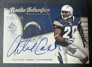 NFL 2008 Antoine Carson /1199 Auto 直筆サイン RC ルーキー