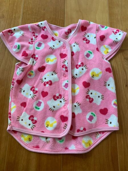 セール!ハローキティ ベスト スリーパー パジャマ 子供服 95 マイクロフリース