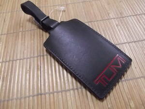 TUMI 　トゥミ ネーム 本革 革 タグ レザー 黒 ショルダー ブリーフケース リュック キーホルダー 美品