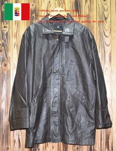 ★イタリア直輸入★良質　本革レザージャケット　コート　XXXXL（Z-123)　メンズ　おすすめ