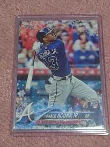 2023 MVP 2018 topps holiday mega Ronald Acuna Jr. HMW50 RC　ATLANTA BRAVES　アクーニャJR