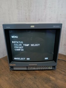 OLYMPUS OEV203 ケーブル付属 オリンパストリニトロン カラーテレビ カラービデオモニター スコープ モニター 業務用 ブラウン管 現状品