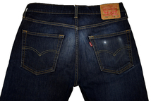 K-4178★Levi's リーバイス 29507-0036 502★ヴィンテージ加工 濃紺インディゴ染めデニム ストレッチ素材 スキニージーンズ W-31_画像3