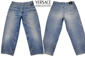 K-4223★VERSACE JEANS COUTURE ヴェルサーチ ジーンズ クチュール★90s イタリア製 ヴィンテージ デニム ゆったり ジーンズ W-36