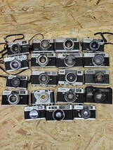 D 古いフィルムカメラ 19点まとめて Canon OLYMPUS YASHICA KONICA minolta レンジファインダー _画像1