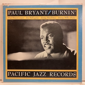 ●即決LP Paul Bryant / Burnin' pj-12 j38864 米オリジナル、黒銀Bar Dg Mono JIM HALL