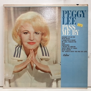 ●即決VOCAL LP Peggy Lee / Pass Me By t-2320 jv5643 米盤、艶黒虹トップ・ロゴMono ペギー・リー 