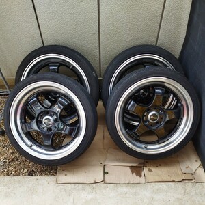 STEALTH RACING ステルスレーシング ホイール タイヤ付き 4本セット 16インチ 4穴 165/45 R16 16×5.5 ET43