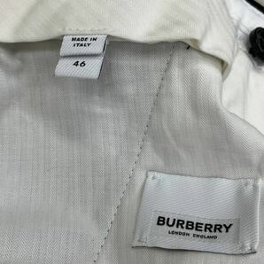 タグ付き BURBERRY バーバリー サテンラペル テーラードジャケット＆サイドライン スラックパンツ セットアップスーツ 8048204 8048205の画像7