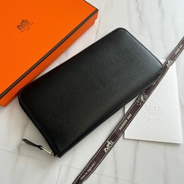 902 美品 HERMES エルメス シルクイン 長財布 ラウンドファスナー