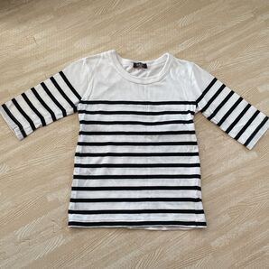 GLAZOS グラソス 七分丈 ボーダー ロンT 120 子供服 Tシャツ ボーダー カットソー