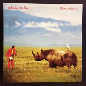 見本盤 白レーベル 解説付 LP エイドリアン・ブリュー Adrian Belew ／ ローン・ライノウ THE LONE RHINO 25S-48