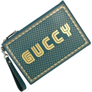 グッチ GUCCI クラッチバッグ セカンドバッグ GUCCYロゴ グリーン 3130