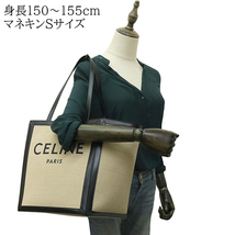 セリーヌ CELINE トートバッグ ラージ スクエア カバ キャンバス カーフレザーヴァニラ 7464_画像10