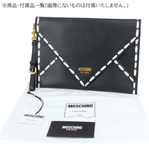 モスキーノ バッグ MOSCHINO クラッチバッグ メタルロゴ ステッチプリント 9994_画像9