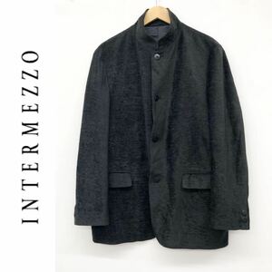 INTERMEZZO インターメッツォ メンズ ステンカラーコート ジャケット アウター ブラック系 黒 Mサイズ