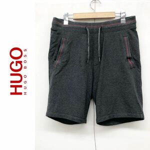 HUGO HUGO BOSS ヒューゴボス メンズ ハーフパンツ 短パン ボトムス スウェット ストレッチ ウエストゴム グレー Sサイズ 紳士