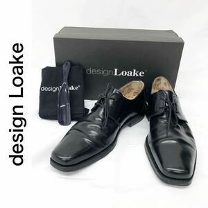 design Loake ローク メンズ 革靴 レザー シューズ ビジネスシューズ ブラック 黒 Viaramソール サイズ9 27.0cm相当 紳士