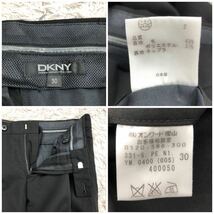 DKNY ディーケーエヌワイ ダナキャランニューヨーク メンズ セットアップスーツ ジャケット 背抜き2B パンツ ブラック 黒 サイズL-XL相当_画像8