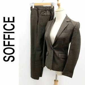SOFFICE ソフィーチェ スーツ セットアップ 背抜き パンツ グレージュ サイズ7 9 S M