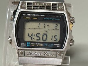 1円〜◇セイコー SEIKO シルバーウェーブ Silver Wave アラーム クロノグラフ 4259-5090 クォーツ デジタル メンズ腕時計 稼働品