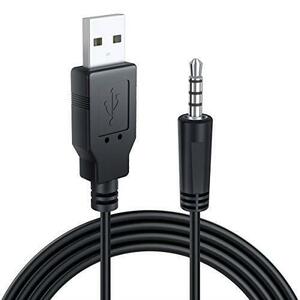 3.5mm-USB USB 3.5mm 変換ケーブル 1m wuernine 充電ケーブル ミニプラグ USB2.0 Bluetoothレシーバー トランスミッタ ワイヤレスヘッドホ