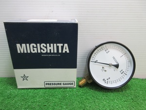 長期保管品 【 MIGISHITA / 右下 】 S-41-2MPa プレッシャーゲージ 圧力計 AT3/8×100×2MPa ※サビ有 / 1922