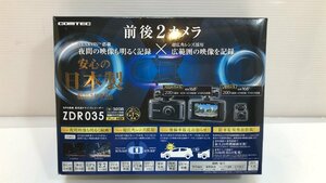 未使用品！ COMTEC 前後2カメラ ドライブレコーダー ZDR035 日本製 GPS搭載 200万画素 Gセンサー ノイズ対策済 STARVIS搭載 HDR WDR