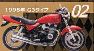 2.KAWASAKI ゼファーΧ 1998年 G3タイプ　ヴィンテージバイクキットVol.3　1/24　カワサキ　エフトイズ　F-toys