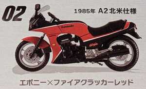 ②GPZ900R 1985年 A2北米仕様 エポニー×ファイアクラッカーレッド　ヴインテージバイクキットVol.9　1/24　エフトイズ　F-toys