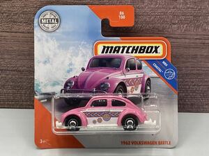 即決有★マッチボックス MATCHBOX 1962 VW VOLKSWAGEN BEETLE フォルクスワーゲン ビートル ピンク ショートカード★ミニカー 数量3