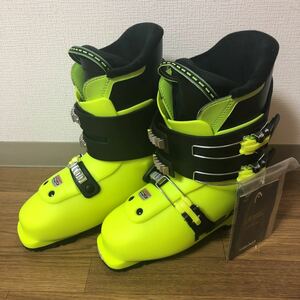 【未使用】HEAD ヘッド スキーブーツ SKI BOOTS スキー靴 kids キッズ 25.5 イエロー