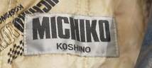 MICHIKO LONDON KOSHINO 牛革 ジャケット 黒 サイズM 袖破れ、外側汚れ、煙草臭有 中古品 ミチコ ロンドン コシノ レザー 小篠美智子 61053_画像6