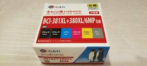 日本ナインスター G&G 互換インクタンク GG-C380XL/381XL-6P 6個パック 大容量 Canon BCI-381XL+380XL/6MP 未開封品