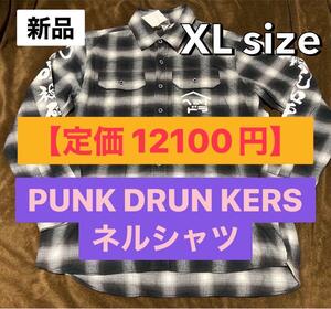 【定価12100円】新品 ネルシャツXL パンクドランカーズ PUNKDRUNKERS/アイツ 相馬トランジ 野性爆弾 くっきー へきトラハウスc