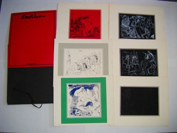 शोवा समकालीन कला पाब्लो पिकासो 6 कॉपरप्लेट प्रिंट स्पेन फ्रांस लिथोग्राफ रैपिंग के साथ, चित्रकारी, Ukiyo ए, प्रिंटों, अन्य