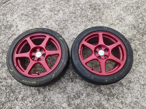 ミツビシ純正 ランサーエボリューション 17インチ ホイールタイヤ 2本セット　235/45R17 ランエボ