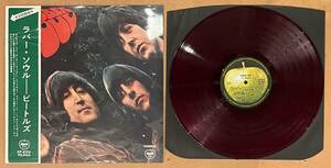 ■赤盤!国内盤ペラジャケ/帯付LP■ザ・ビートルズ The Beatles / ラバー・ソウル Rubber Soul (Apple Records/AP-8156) John Lennon