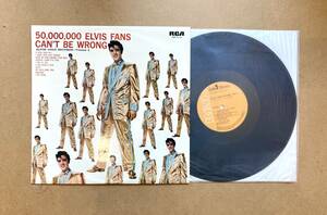 ■ペラジャケ/※ビニ焼け有■エルヴィス・プレスリー/ 50,000,000 Elvis Fans Can't Be Wrong (Elvis' Gold Records, Vol. 2) 1962 JPN VG+