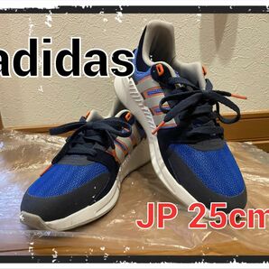 adidas スニーカー　JP25.0cm ランニングシューズ　スニーカー シューズ adidas アディダス ブルー
